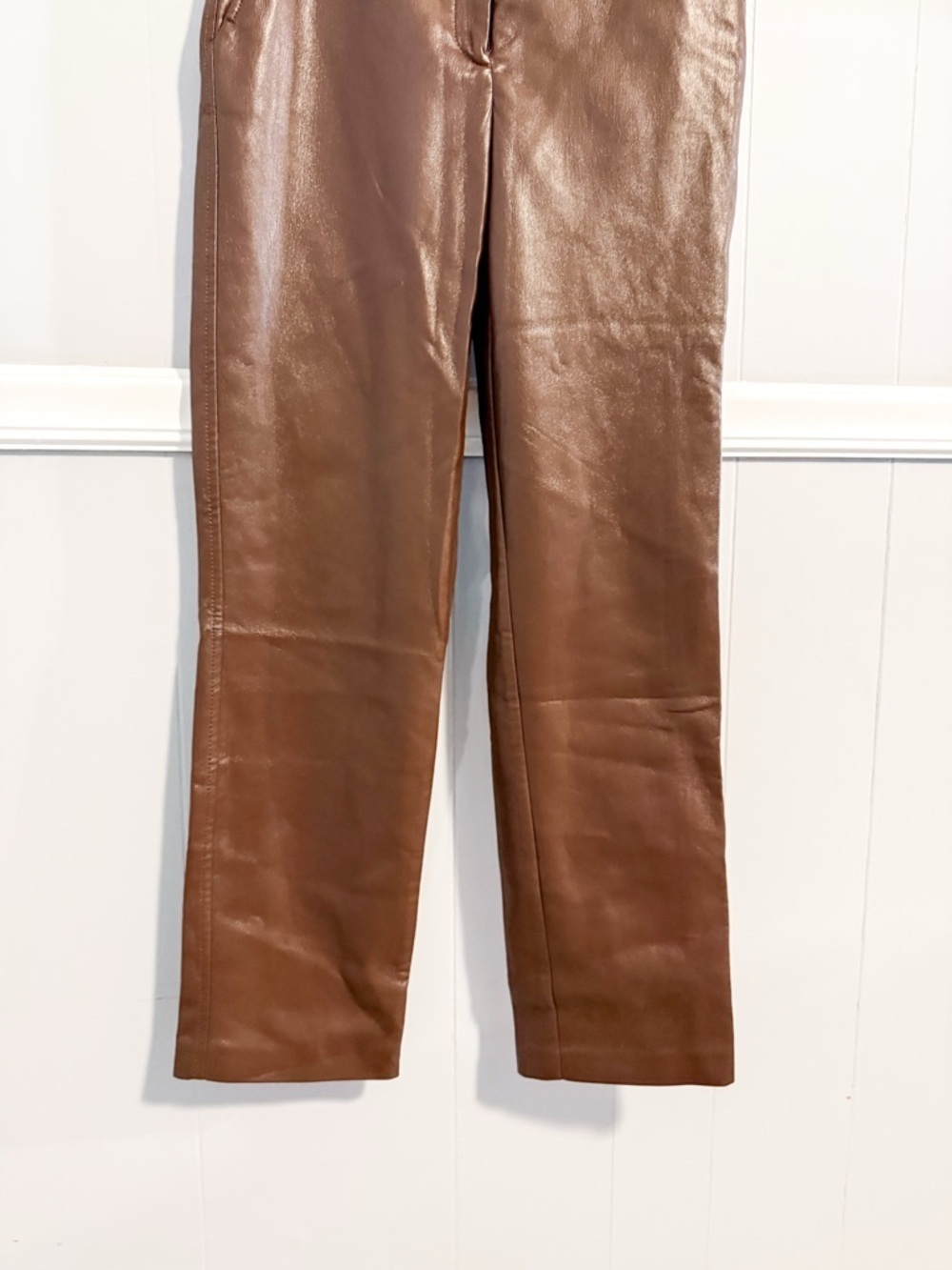 Aritzia Babaton Command vegan leather pants in coffee bean - Picture 8 of 12